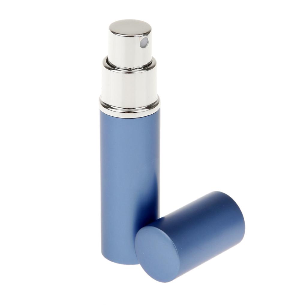 2pcs Portable Perfume Aromatherapy Container Leaking Proof Atomizer Empty Refillable Mist Spray Bottles - Blue and Pink