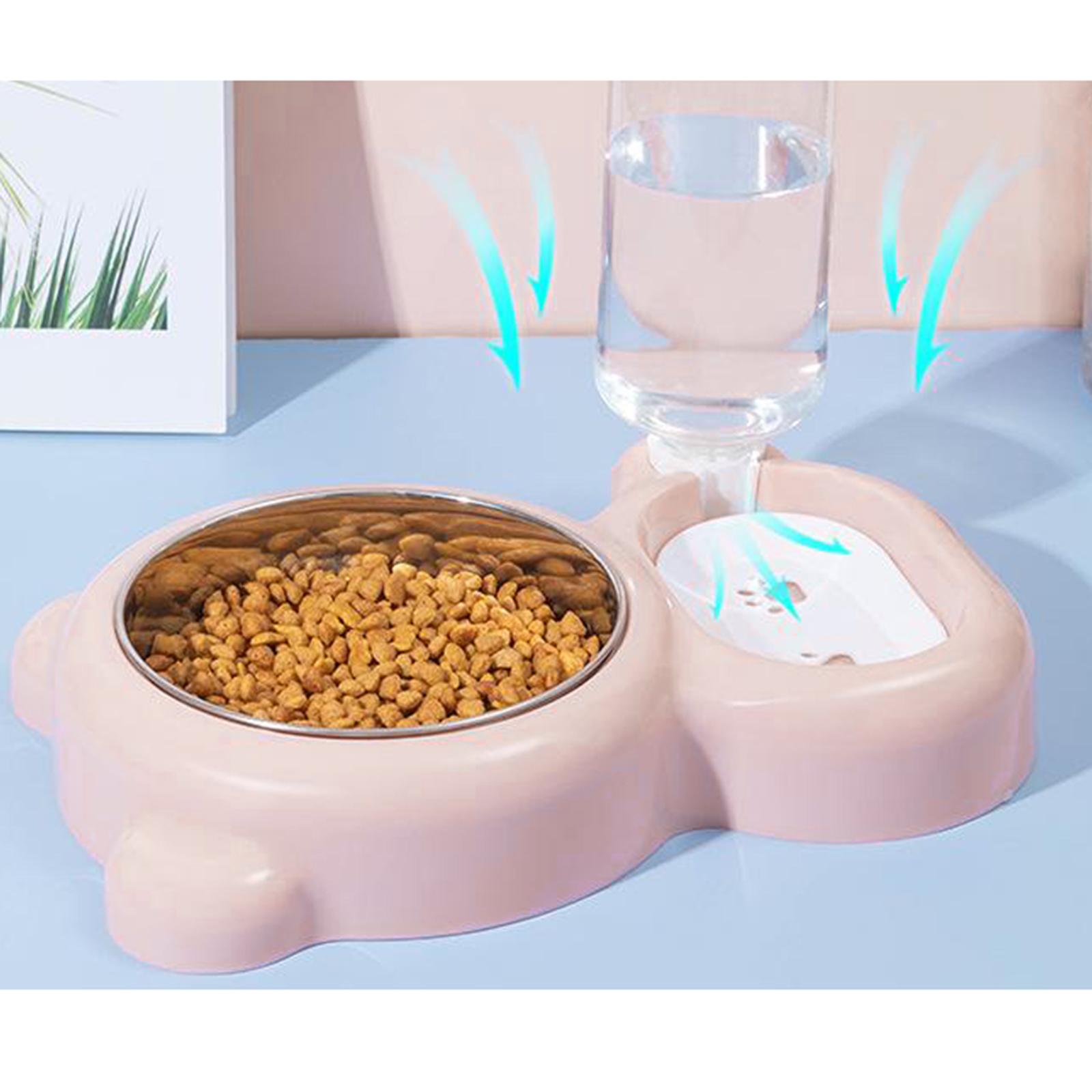Automatic Pet Feeder Auto Dog Cat  Bowl Dispenser Pink