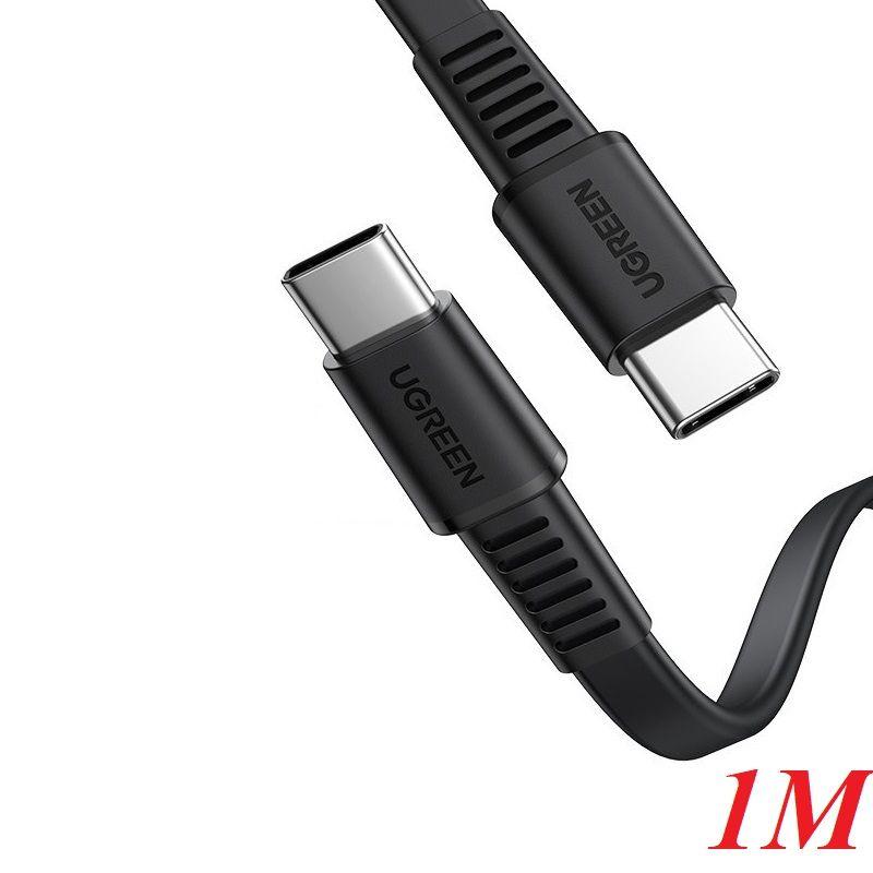 Ugreen UG10975US333TK 1M màu đen USB type C Cáp sạc và truyền dữ liệu máy tính ra điện thoại - HÀNG CHÍNH HÃNG