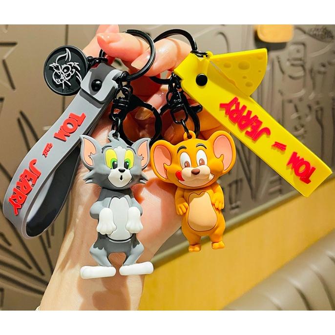 Móc Khóa Phim hoạt hình Tom and Jerry PVC loại tốt