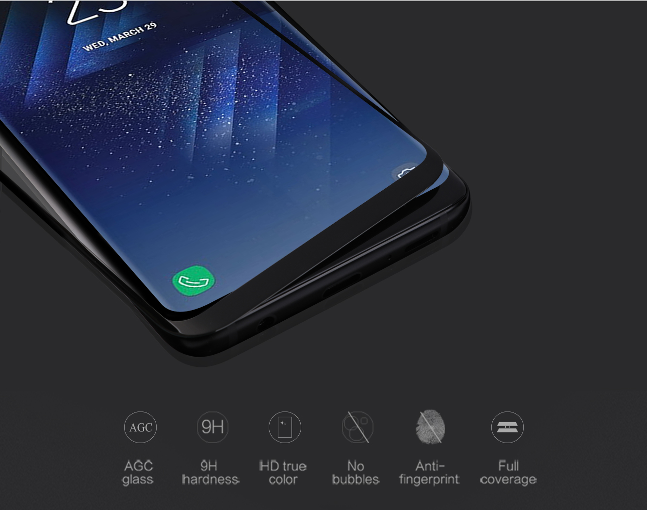 Kính cường lực dán full màn hình cho Samsung Galaxy S9/S9 Plus