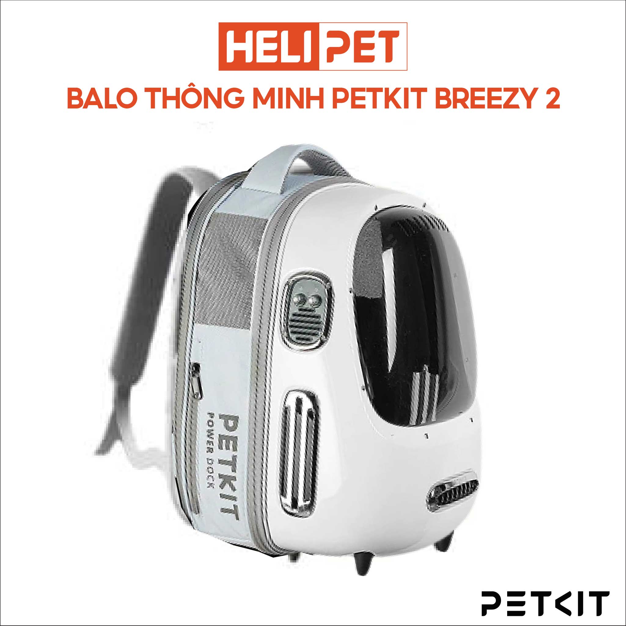Balo Petkit Điều Hoà Thông Minh Cho Thú Cưng Petkit Breezy ver 2 New 2023 - HeLiPet