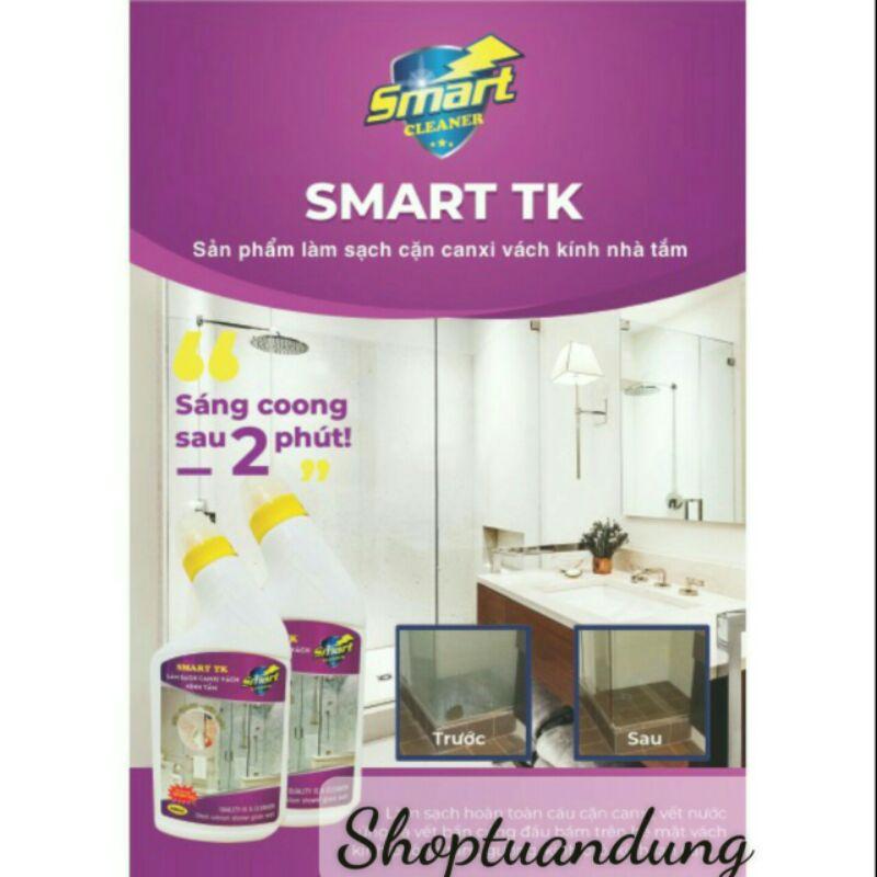 Combo 4 Chai Nước Tẩy Rửa SMART:u Tẩy kính siêu sạch, sen vòi inox, Tẩy dầu mỡ đồ nhà bếp, dung dịch làm sạch đồ sứ