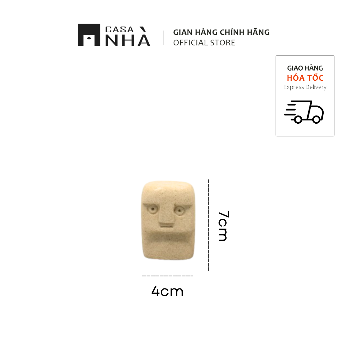 Tượng Totem mini đá cát, tượng decor nhỏ nhắn - Quà tặng dễ thương, độc đáo