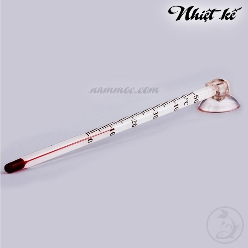 Nhiệt Kế Thuỷ Tinh Loại Ốm - Nhiệt Kế Cho Hồ Thuỷ Sinh, Cá Cảnh