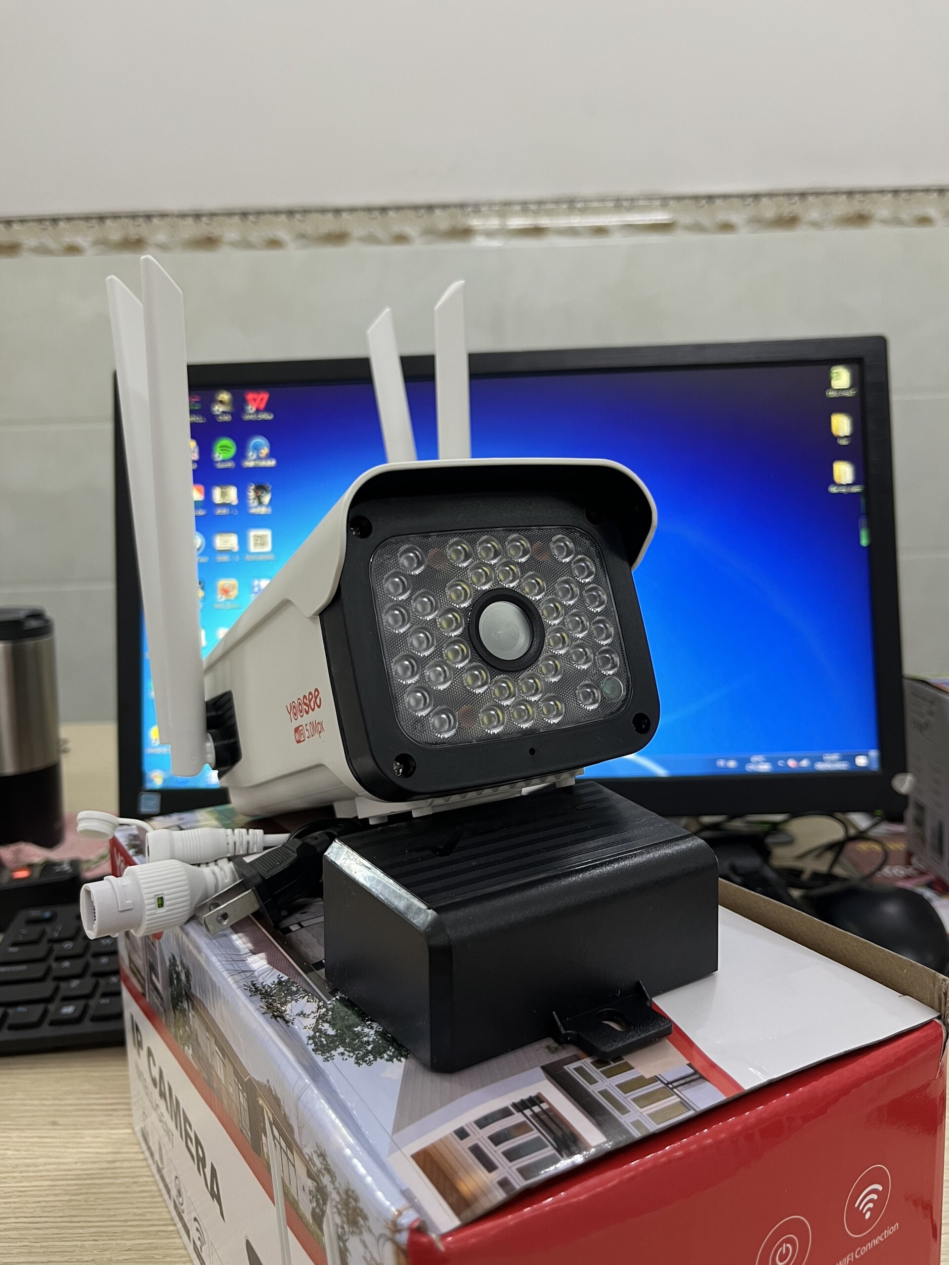 Camera YOOSEE -Ip mini 3.0 Thân -Wifi trong nhà ngoài trời IP110 Full HD1080 2 LED cảm biến,4 led quay đêm - Hàng Nhập Khẩu