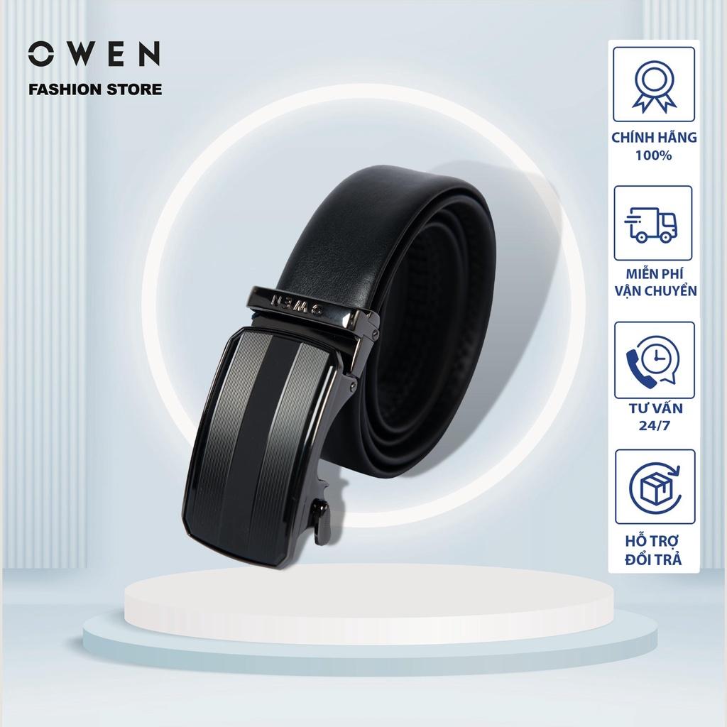 OWEN - Thắt lưng nam OWEN da thật, khóa trượt Thanh lịch hiện đại