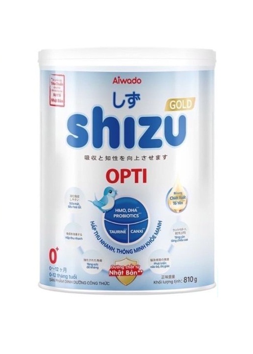 Bộ 3 lon Sữa công thức AIWADO SHIZU OPTI 0+ lon 810g - Bé hấp thu nhanh, thông minh, khoẻ mạnh