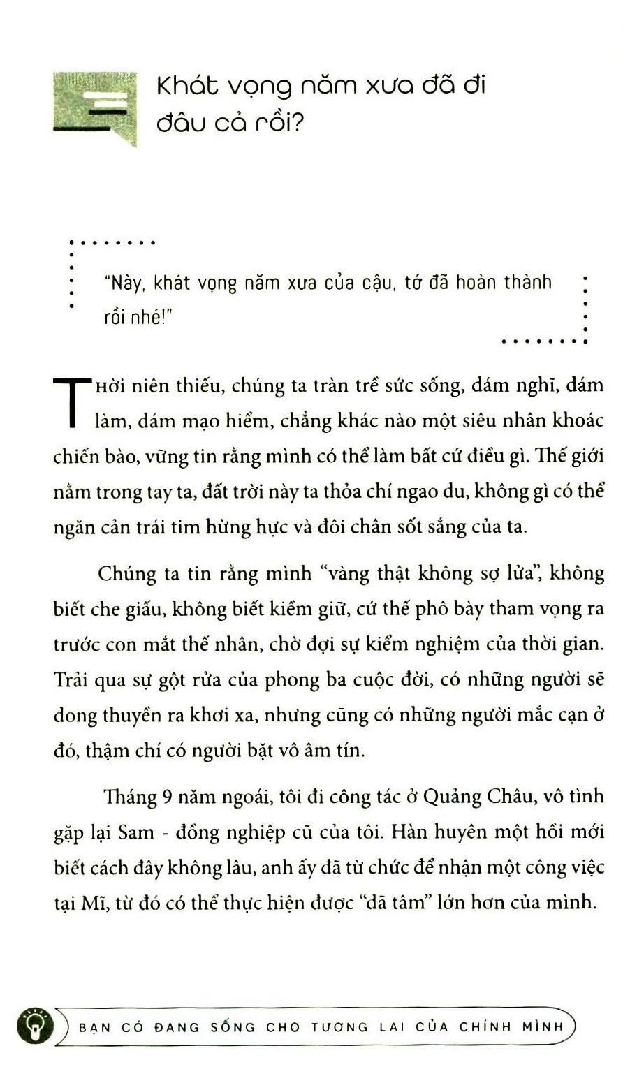 Bạn Có Đang Sống Cho Tương Lai Của Chính Mình