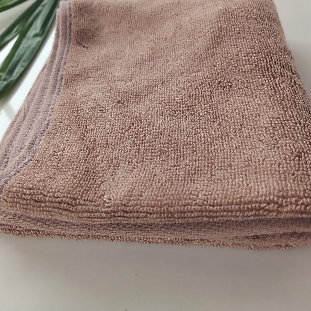 Khăn tắm, khăn lau đầu 100%cotton, siêu thấm hút, màu nâu tây, sz 35x70cm(120g),