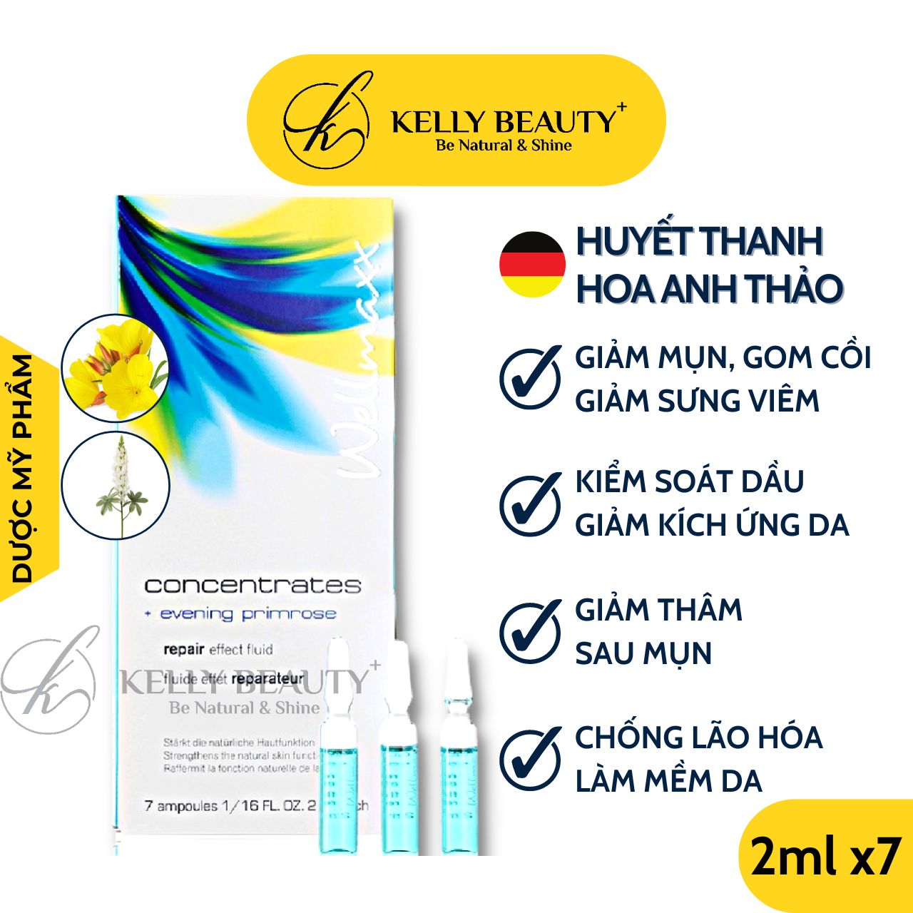 Huyết Thanh Hoa Anh Thảo WELLMAXX - Giảm Sưng Viêm, Ngừa Mụn; Kiềm Dầu, Mờ Thâm Mụn, Sáng Da