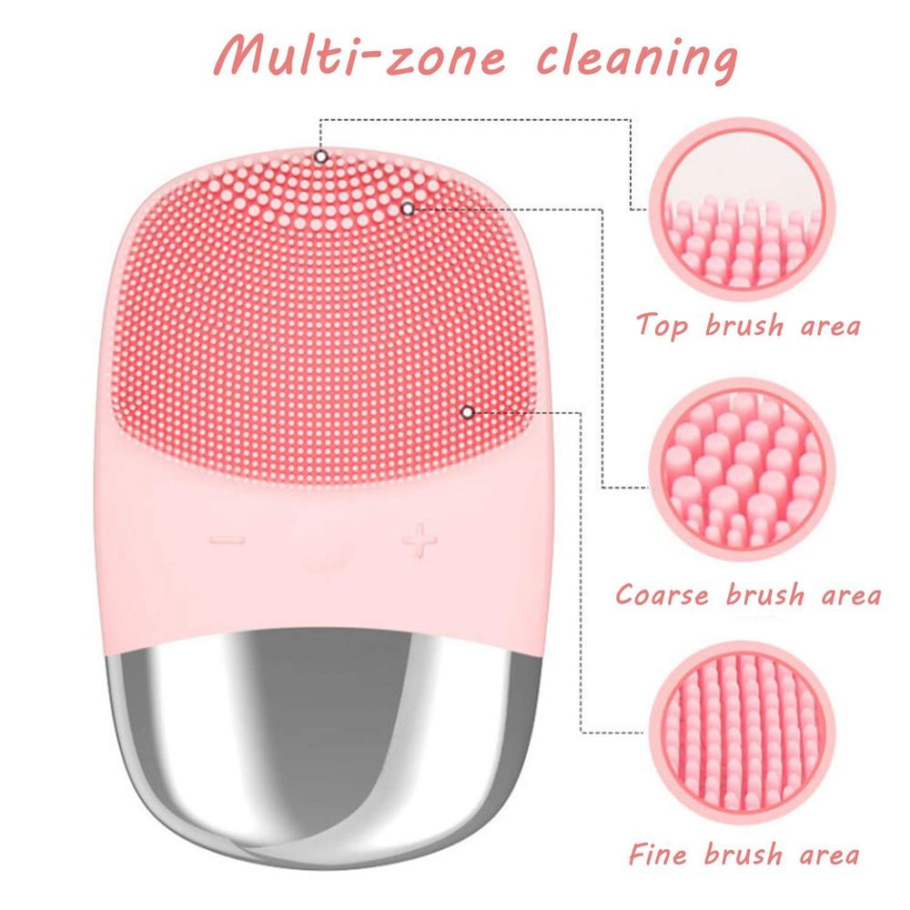 Làm Sạch Da Mặt Bàn Chải Silicon Chống Thấm Nước Máy Mát Xa Da Mặt Chà Rửa Loại Bỏ Mụn Đầu Đen Sâu Làm Sạch Và Tẩy Tế Bào Chết