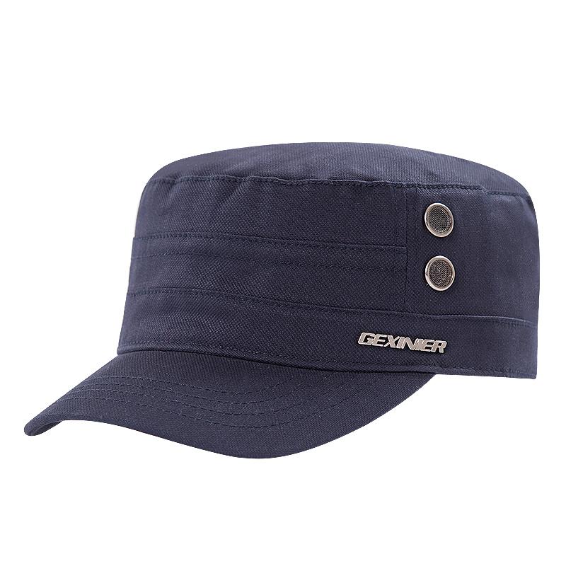 2021Men's Mũ Quân Đội Ngoài Trời Chống Nắng Phẳng Bộ Đội Nữ Thoáng Khí Bốn Mùa Quân Đội Mũ Màu Chắc Chắn Có Thể Điều Chỉnh Nón