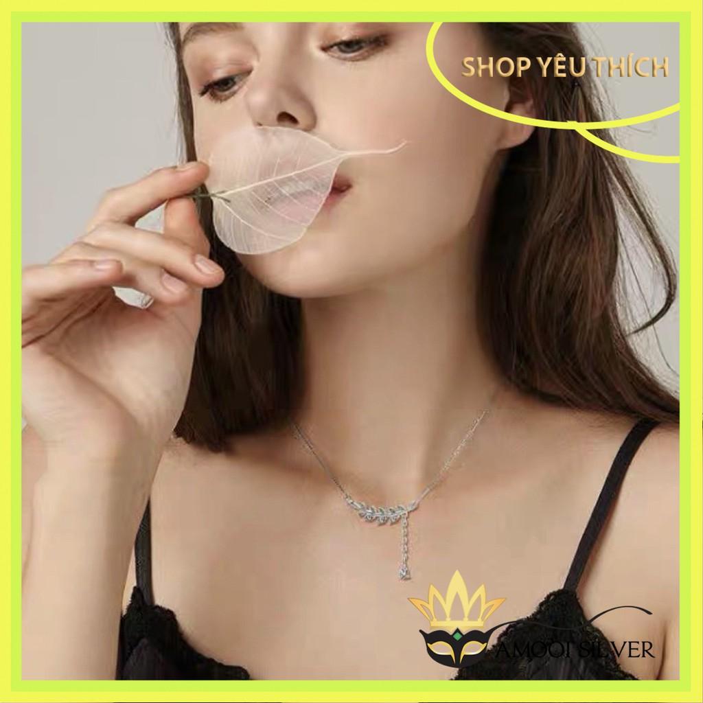 Dây chuyền bạc S925 nguyệt quế - Amooi Silver AD40