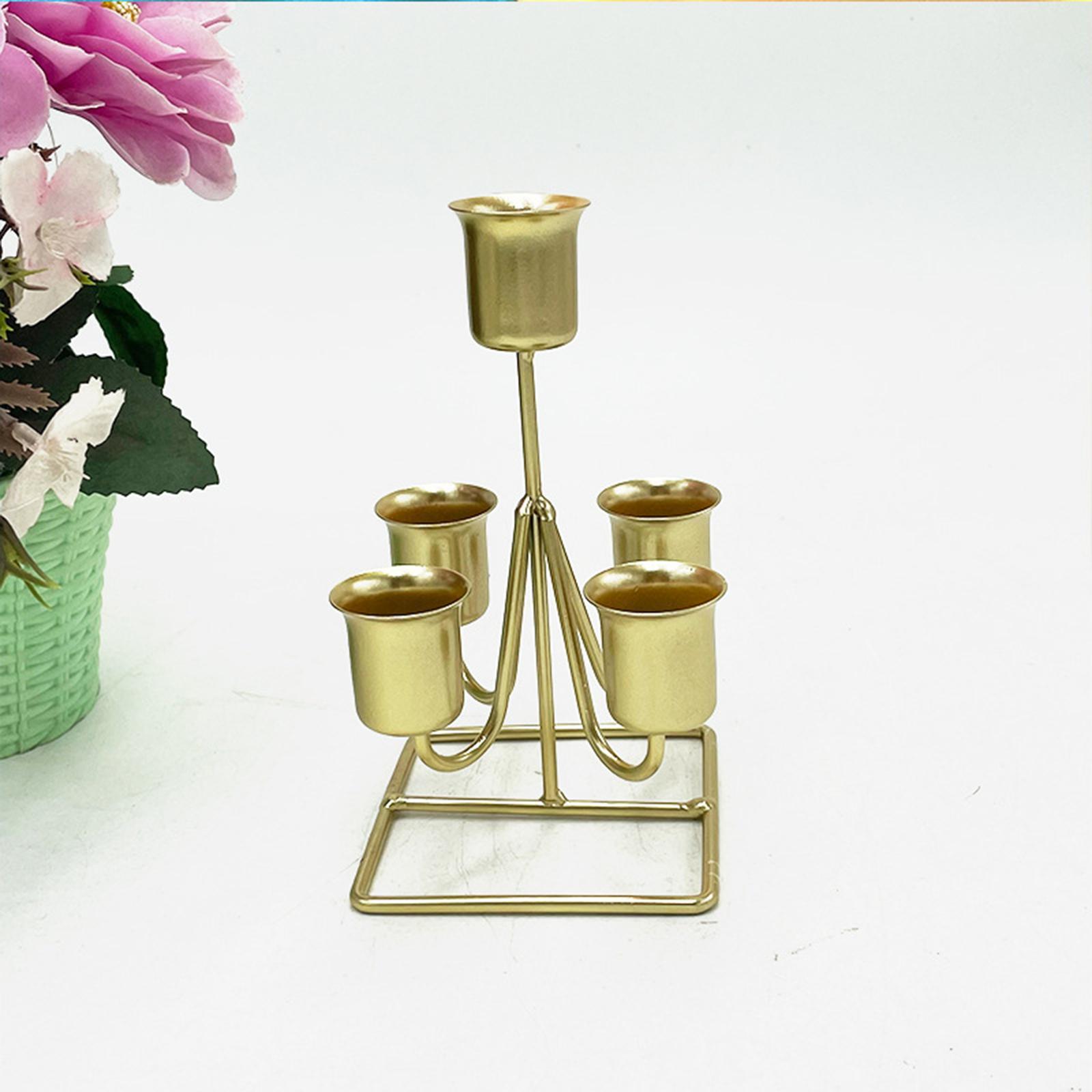 Candlestick for Taper Candles, Metal Candle Holder Romantic Candelabra Stand for Wedding, Birthday, Dinner Decorative
