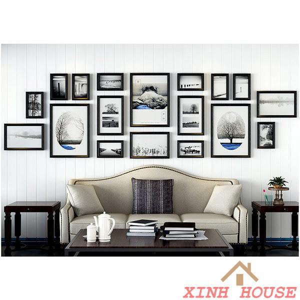 Bộ Khung Ảnh Treo Tường Phòng Khách KA1805 - Hỗ Trợ In Ảnh