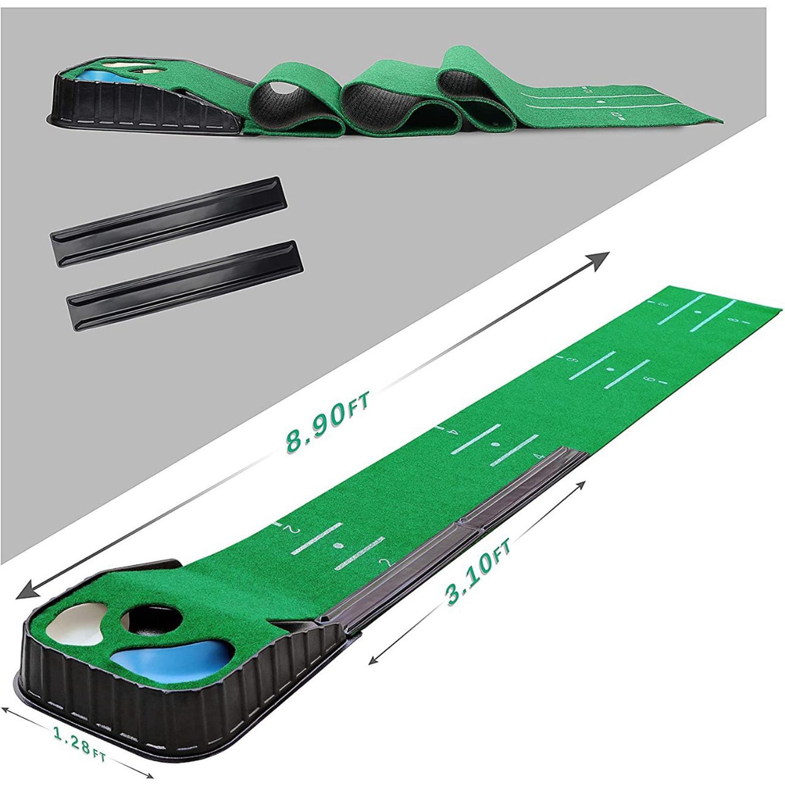 Golf Putting Mat, Golf Hitting Mat Blanket, Exerciser Training Equipment Golf Putter Trainer Golf Practice Mat for Office Home Backyard