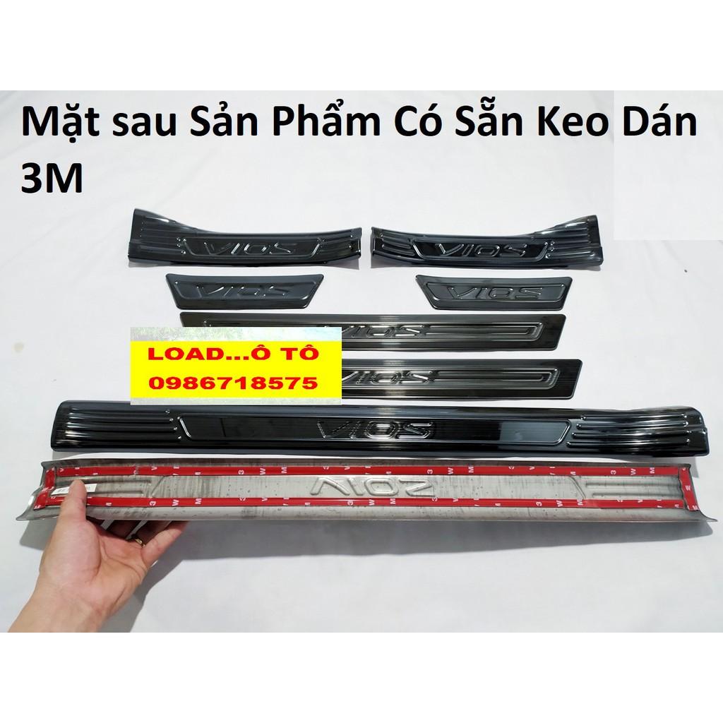 Ốp Bậc Cửa, Nẹp Bước Chân Trong, Ngoài Toyota Vios 2022-2019 Chất Liệu Titan Cao Cấp