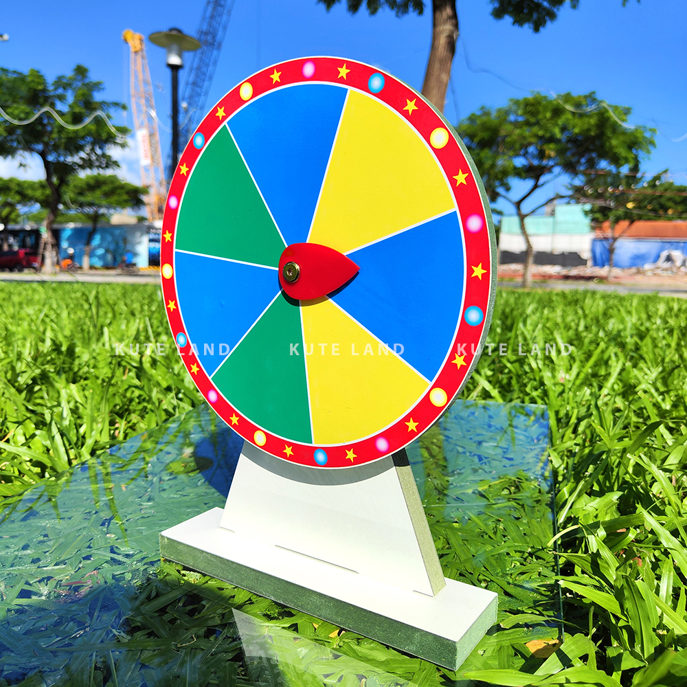 Vòng quay trúng thưởng 7 ô may mắn 25 cm cao 35 cm thích hợp dạy học, các sự kiện, trò chơi, tiệc tùng giải trí