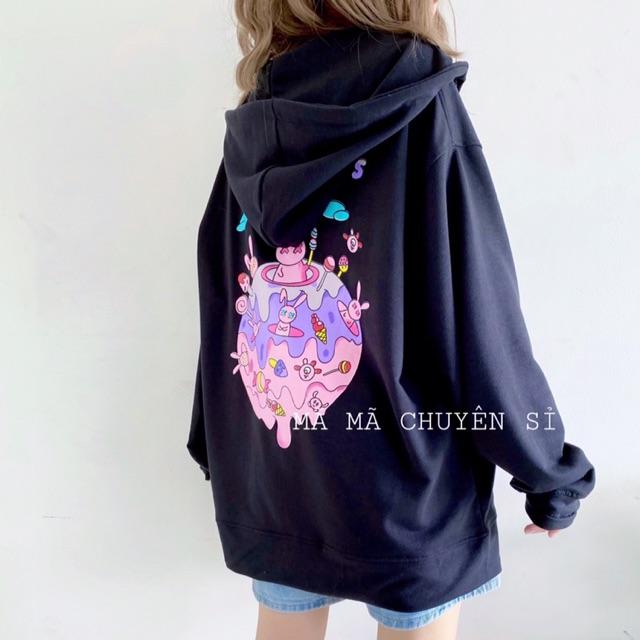 ÁO KHOÁC HOODIE ZIP HÌNH SẴN