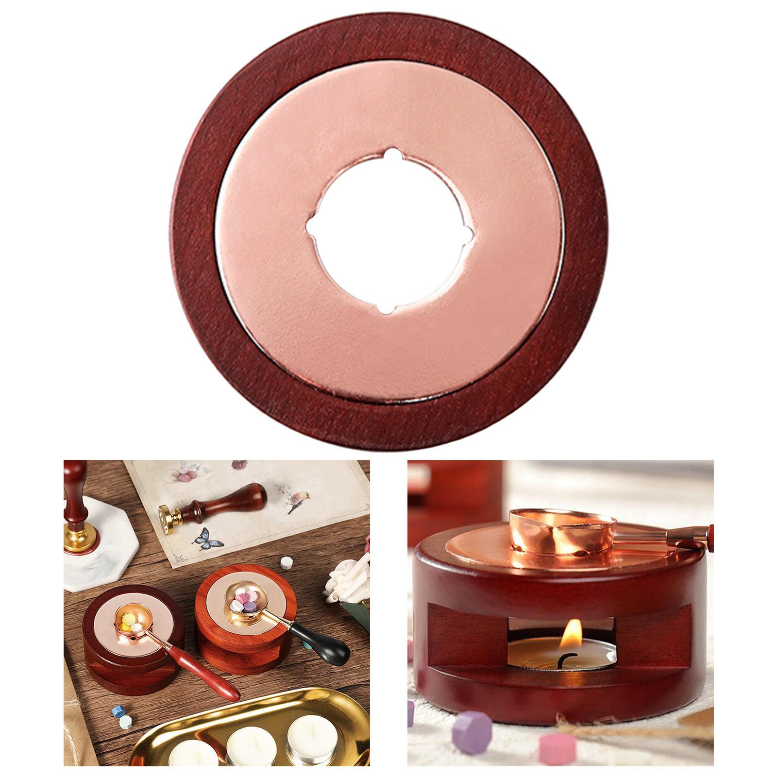 Vintage Wax Seal Solid Wood Frame Melting Glue Beads Heater