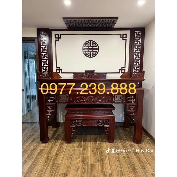 Bộ đồ thờ gỗ gụ lào 127cm