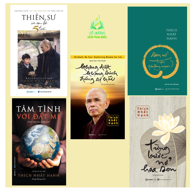 Sách-Thiền sư&em bé 5 tuổi,Tâm tình với đất mẹ,Sen Nở Trời Phương Ngoại,Từng Bước Nở Hoa Sen,KhôngDiệtKhôngSinh