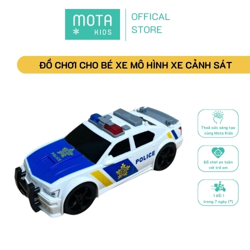 [MDK040 - Mota Montessori] Đồ chơi cho bé Xe mô hình xe cảnh sát - Hàng chính hãng