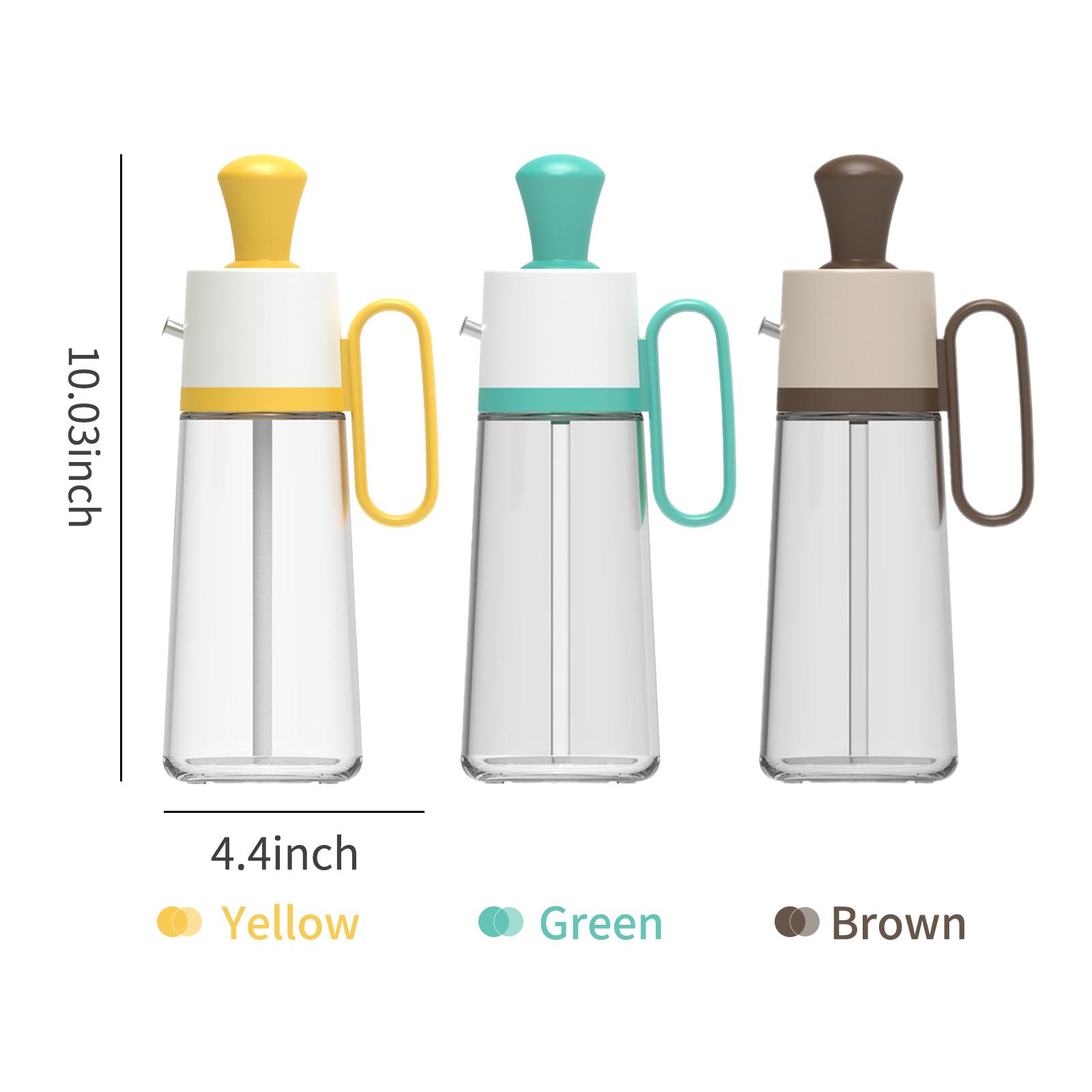2 In 1 Olive Oil Dispenser With Silicone Brush 550mL Glass Bottle Leakproof Refillable Oil Dispenser