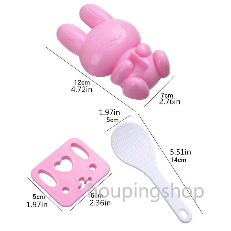 1 Set Khuôn Nhựa Làm Bánh Mì Hình Thỏ Sáng Tạo