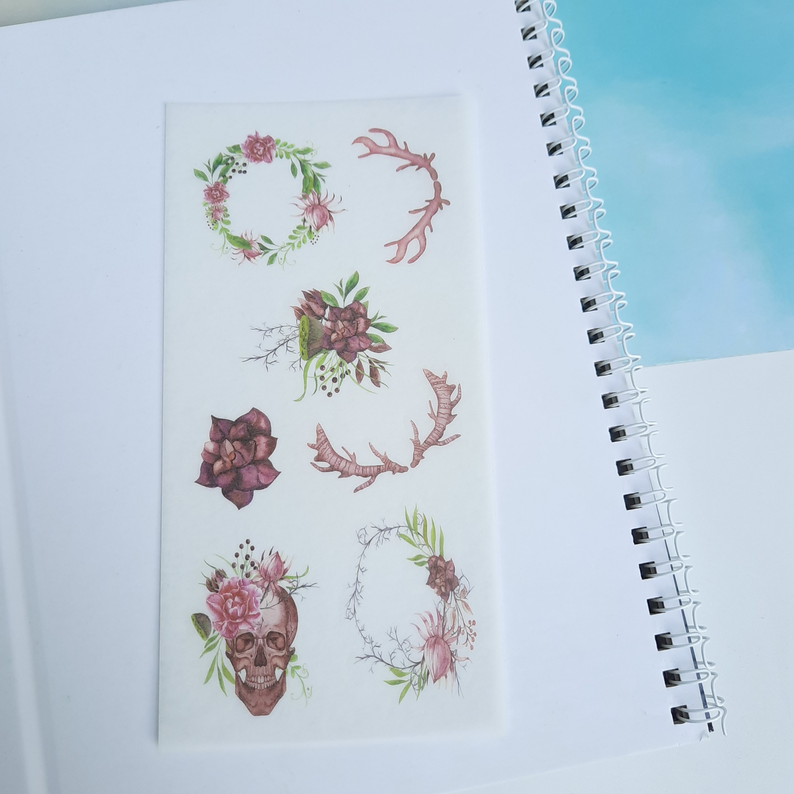 Bộ 6 Tấm Sticker Vườn Hoa Ma Quái