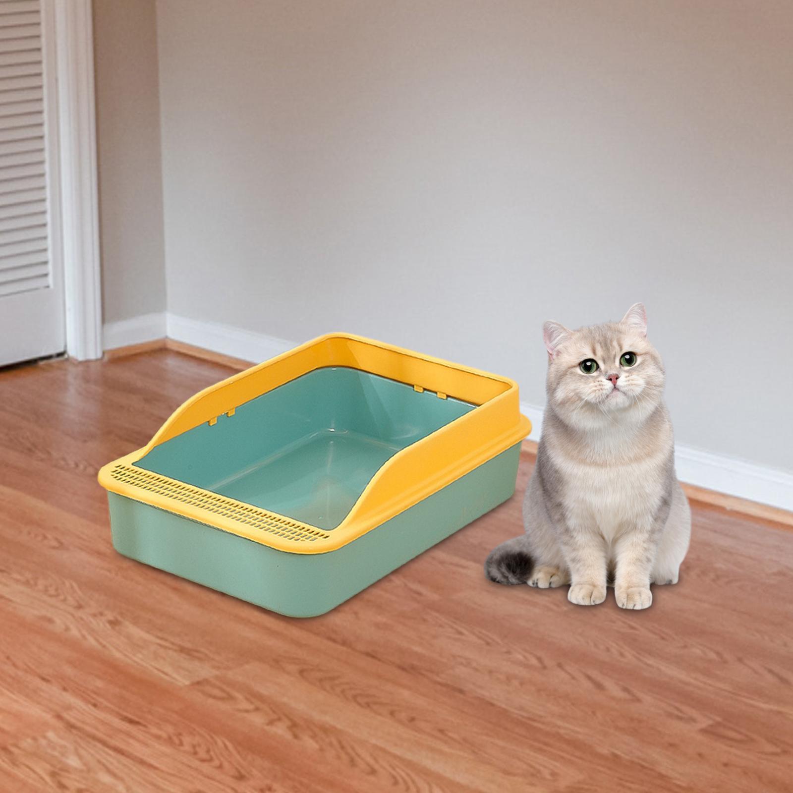Cat Litter Box Open Top Pet Litter Tray for Indoor Cats Small Animals Travel