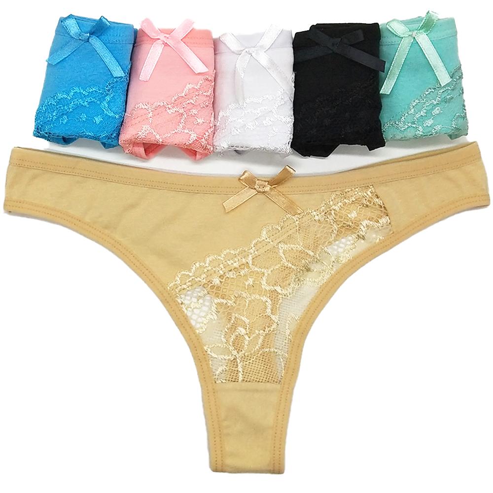 12 Cái/Bộ Đồ Lót Nữ Cotton Trong Suốt Ren Người Phụ Nữ Gợi Cảm G-Dây Quần Đùi Tangas Mujer Quần Lót Femme Eo Thấp