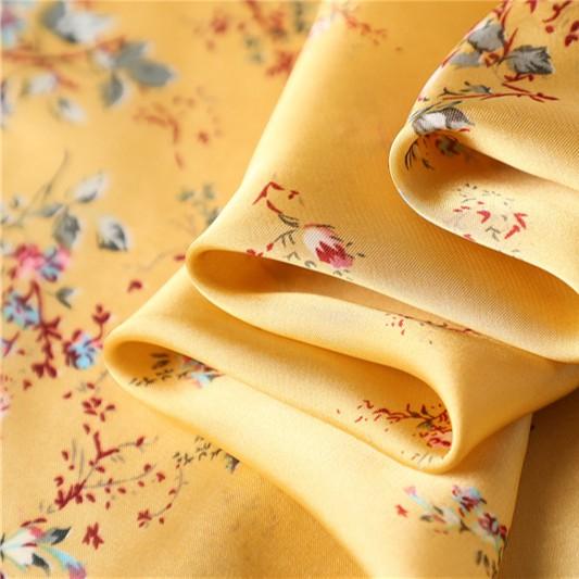 Khăn Lụa Vuông Họa Tiết Hoa Sang Trọng Cao Cấp - Chất Liệu Chiffon - 70x70cm - Mã KL032