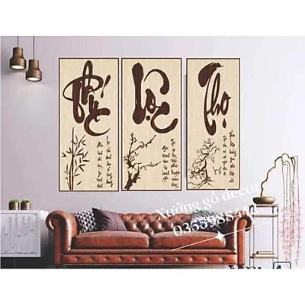 Tranh Thư Pháp Treo Tường Bằng Gỗ Trang Trí Nhà Cửa, Qùa Tặng Người Thân Gia Đình