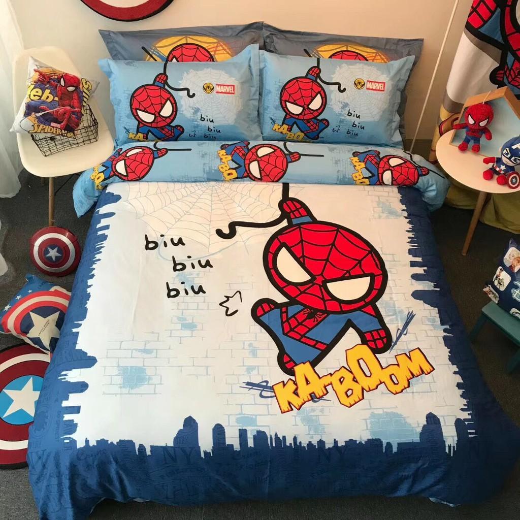 Bộ chăn ga Cotton Disney - Siêu Anh Hùng 100% Cotton hàng nhập khẩu