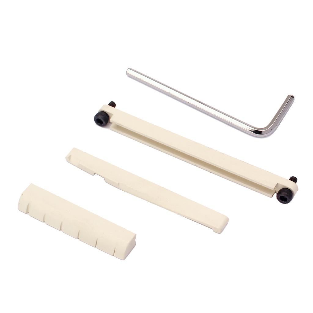 Đàn Guitar Cầu Thay Thế Xương Hạt W/Giàn cho Đàn Acoustic Dân Gian Đàn Guitar Màu Be