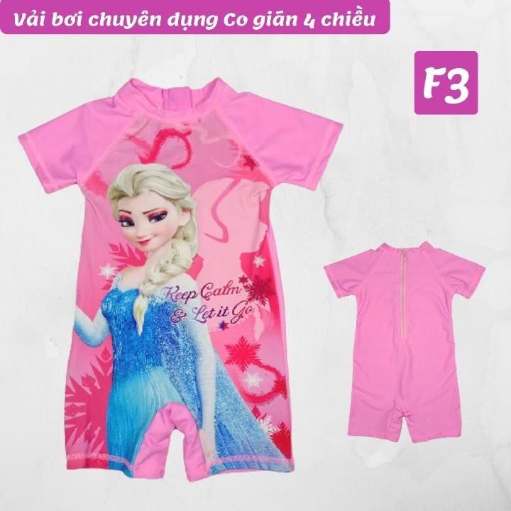 Đồ bơi liền thân cho bé gái hình Elsa từ 10-22kg - vải chuyên dụng - đồ bơi 1 mảnh - HNStore