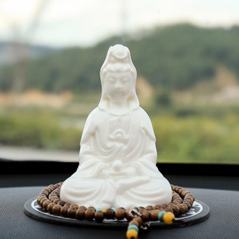 Tượng Phật Bà ,Tượng Quan Âm Sứ Để Taplo ô tô