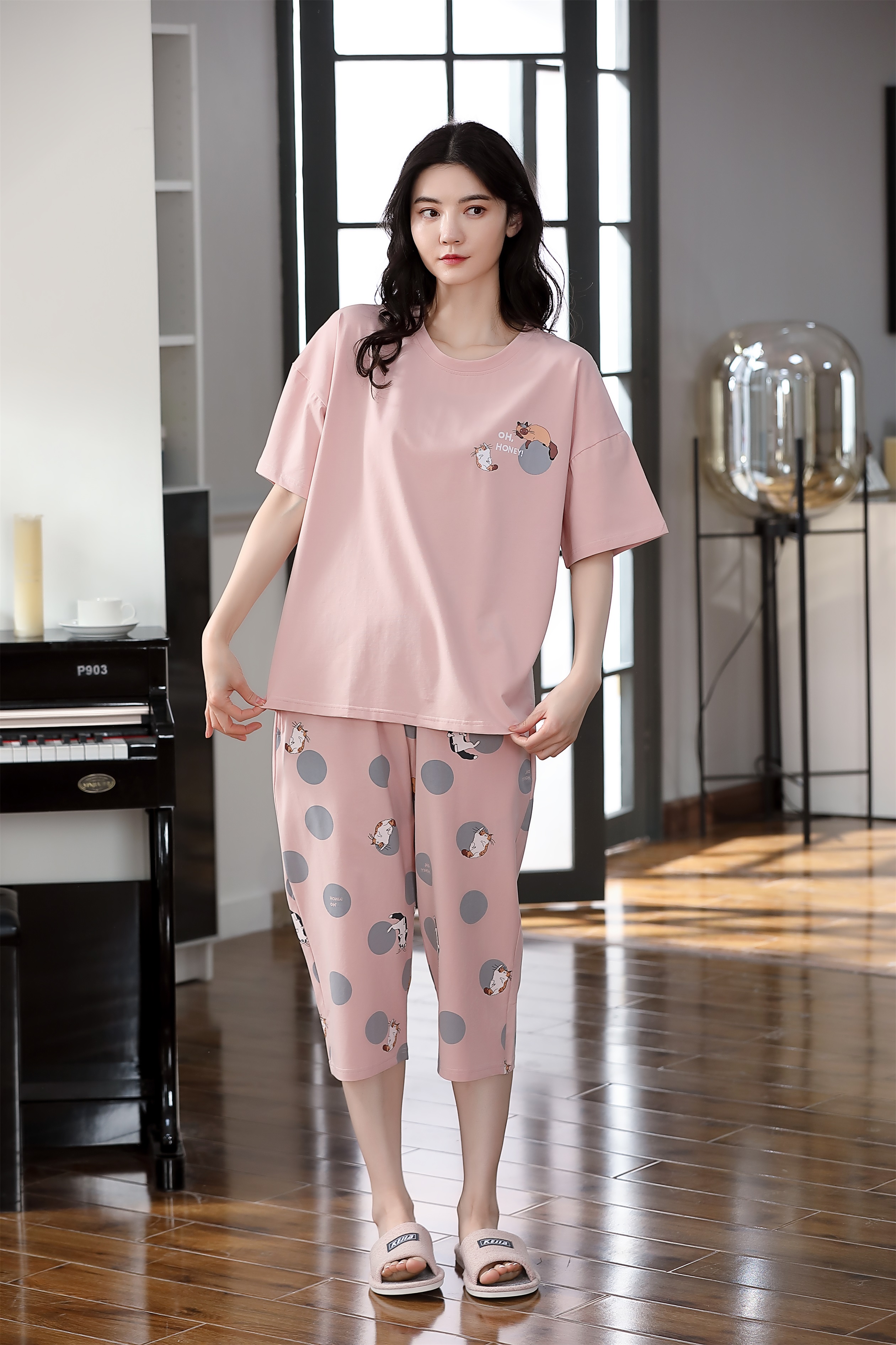 Đồ mặc nhà lửng cotton 5020