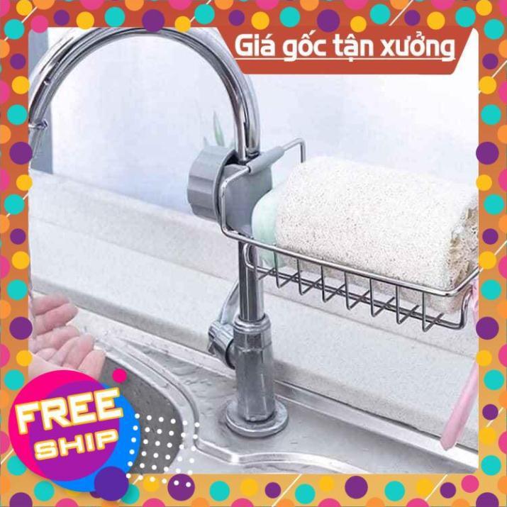 Kệ inox đa năng treo bồn rửa bát , Kệ inox để giẻ rửa bát cạnh vòi