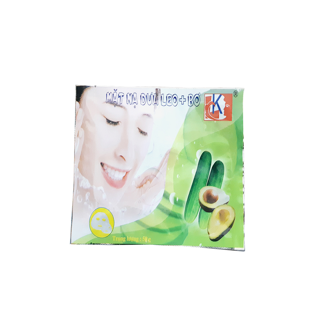 Combo 10 miếng mặt nạ dưỡng da LK chiết xuất Dưa leo + Bơ 50g (Cucumber Butter Mask 50g)