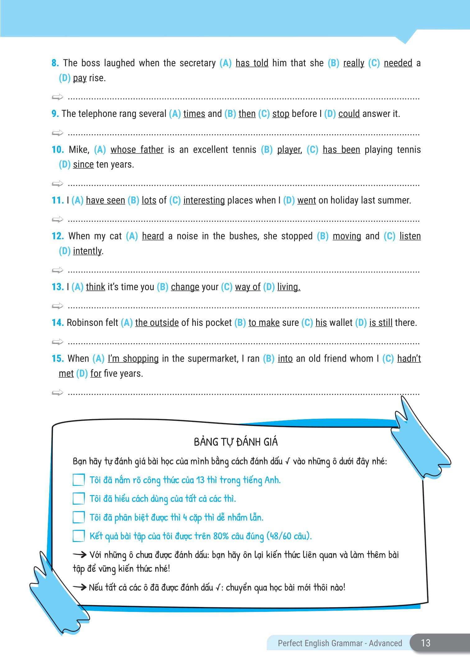 Sách Perfect English Grammar - Cẩm Nang Tự Học Toàn Diện Ngữ Pháp Tiếng Anh - Advanced