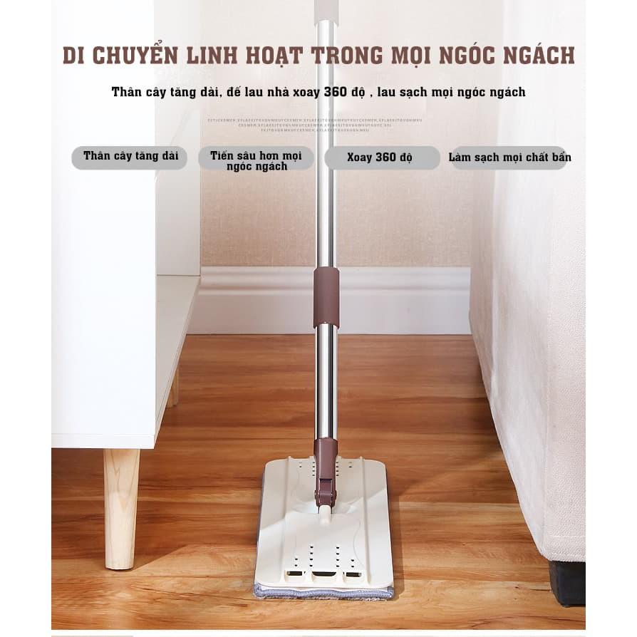 Bộ Cây Lau Nhà,Chổi Lau Nhà Tự Vắt KÈM THÙNG 360 Độ Chính Hãng Cao Cấp -GD244