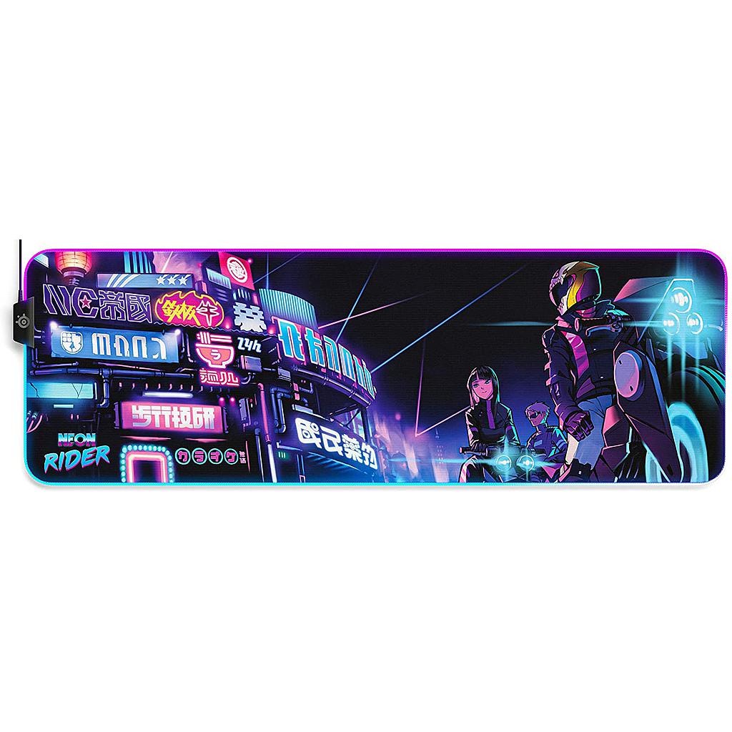 Lót chuột Steelseries QcK Prism XL RGB Neon Rider Edition - Hàng chính hãng