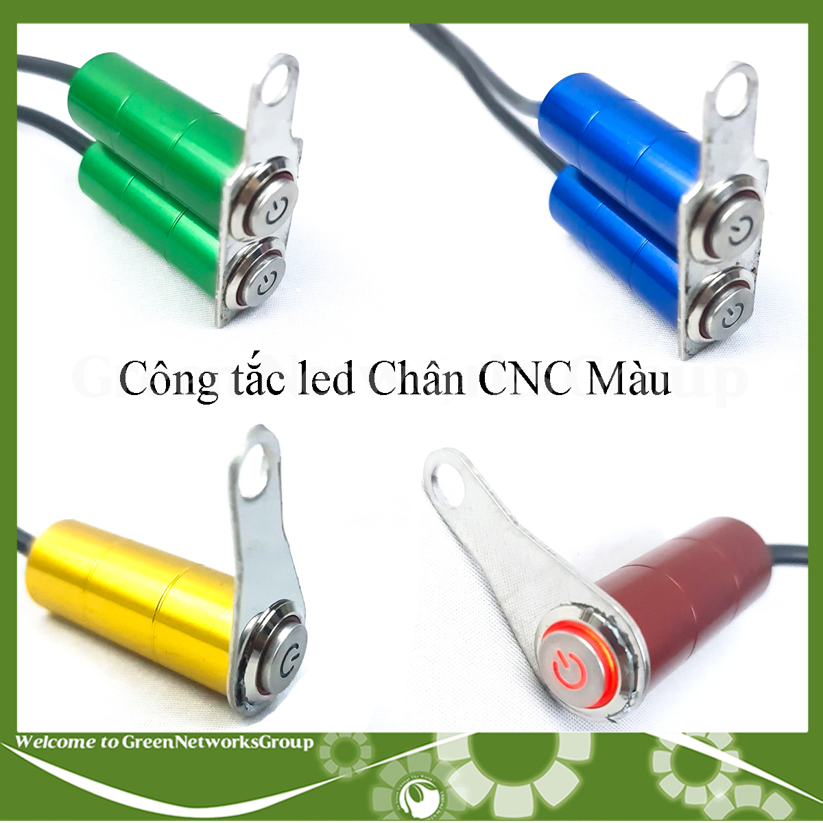 Công Tắc Led CNC Có Pat Gắn Cùm Xe [ Chế độ On - Off ] Green Networks Group