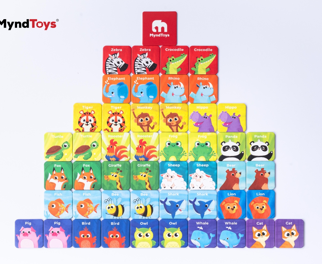 Đồ chơi Giáo dục MyndToys Game luyện trí nhớ Animal Twins – Matching Game cho bé từ 3 tuổi