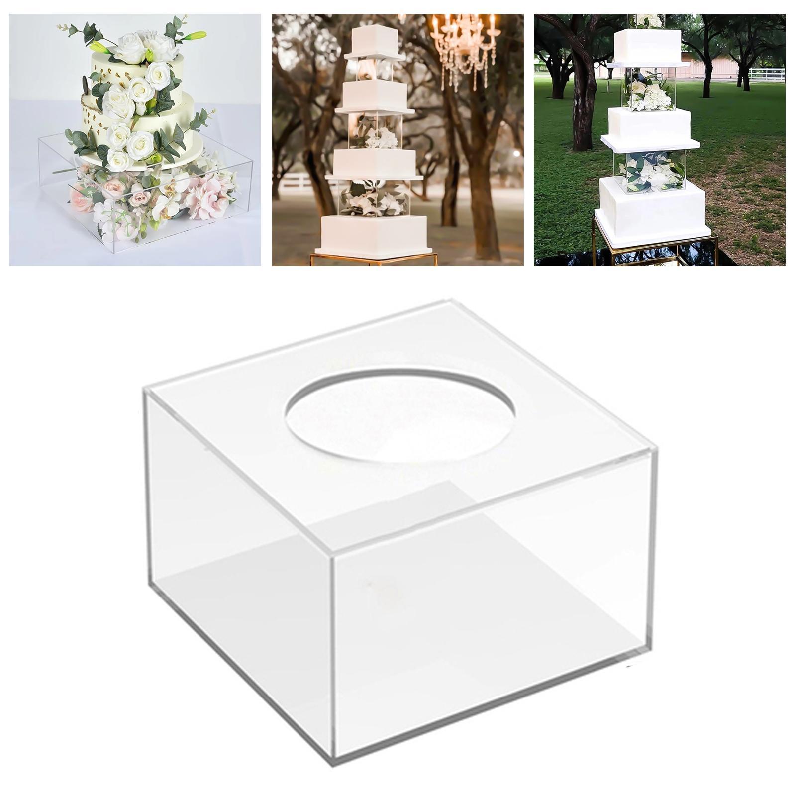 Transparent Round Cake Edge Smoother Tray Cake Display Board for Weddings