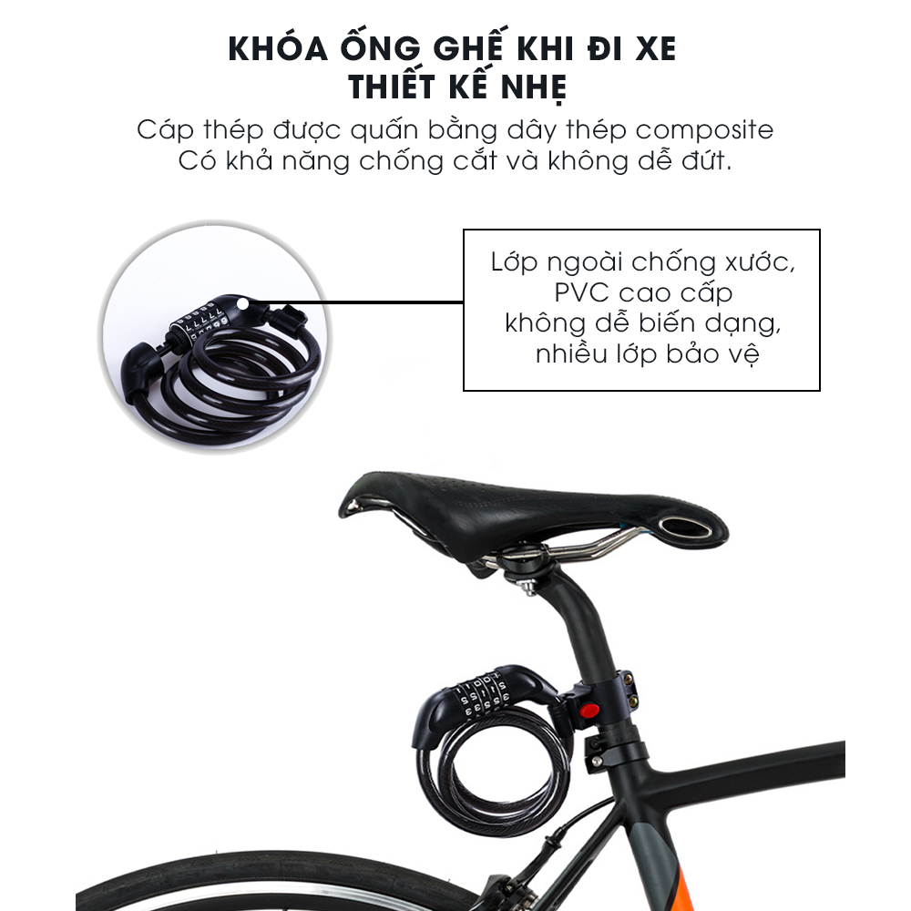 Khóa Xe Đạp, Xe Máy 5 Số Chống Trộm