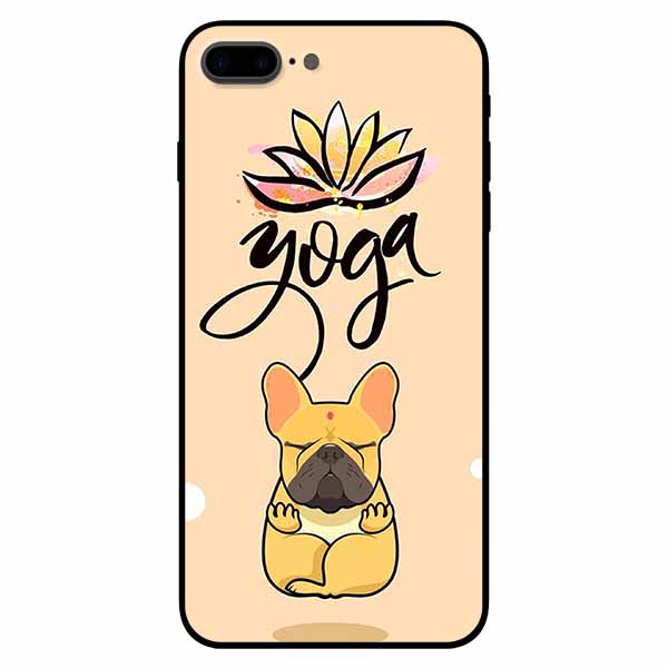Ốp lưng in cho Iphone 7 Plus/ 8 Plus Mẫu Cún Yoga
